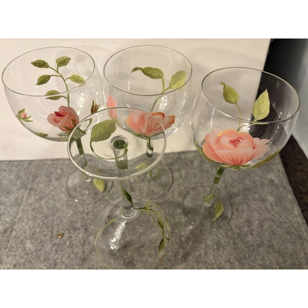 Set of 4 Garden Rose 4 Stages of Bloom By Block Balloon 8.5"  # 3338